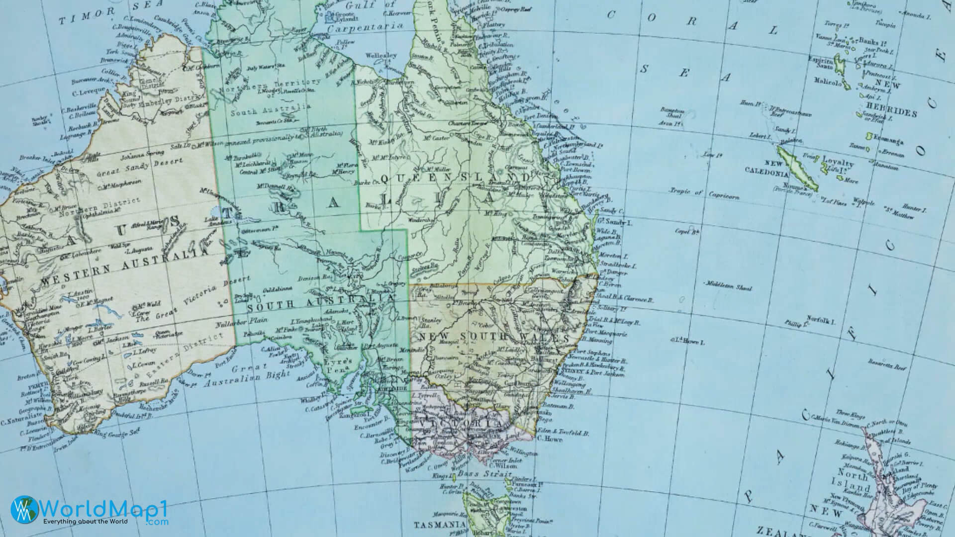 Australia Historical Map